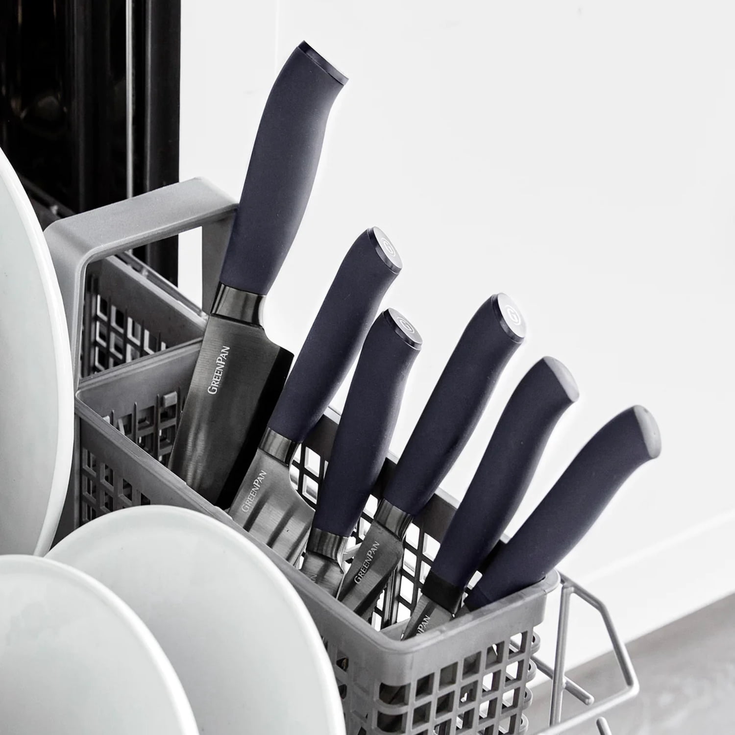 GreenPan Titanium Cutlery 3-Piece Knife Set | Gray