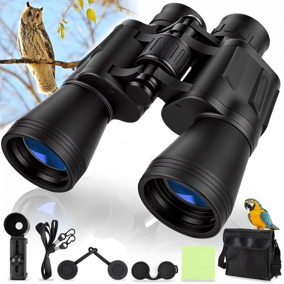 Yucurem 10x50 HD Binoculars for Adults, Portable High-Powered Waterproof Binoculars with FMC BAK4 Prism for Cruise Bird Watching Hunting Hiking and Outdoor Activities