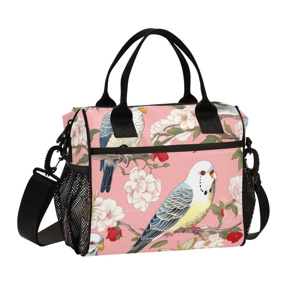Birds Butterflies Flowers Cooler Bag Lunch Bag Soft Cooler Cooling Tote Insulated Lunch Box for Adult Men Women