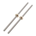 thumbnail image 2 of 2Pcs 300 mm Stainless Steel Threaded Spindle with Brass Nut,for T8 Nut, 2 of 8