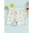 thumbnail image 5 of Musuos Toddler Boys Swim Shorts 6M 12M 18M 24M 3Y 4Y Casual Elastic Waist Cute Dinosaur Print Swim Trunks for Baby, 5 of 10
