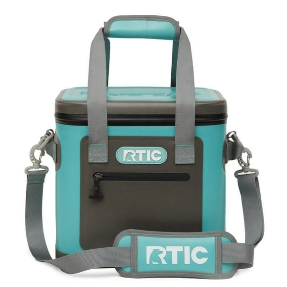 RTIC Soft Cooler 12 Can, Insulated Bag Portable Ice Chest Box for Lunch, Beach, Drink, Beverage, Travel, Camping, Picnic, Car, Trips, Floating Cooler Leak-Proof with Zipper, Seafoam Green
