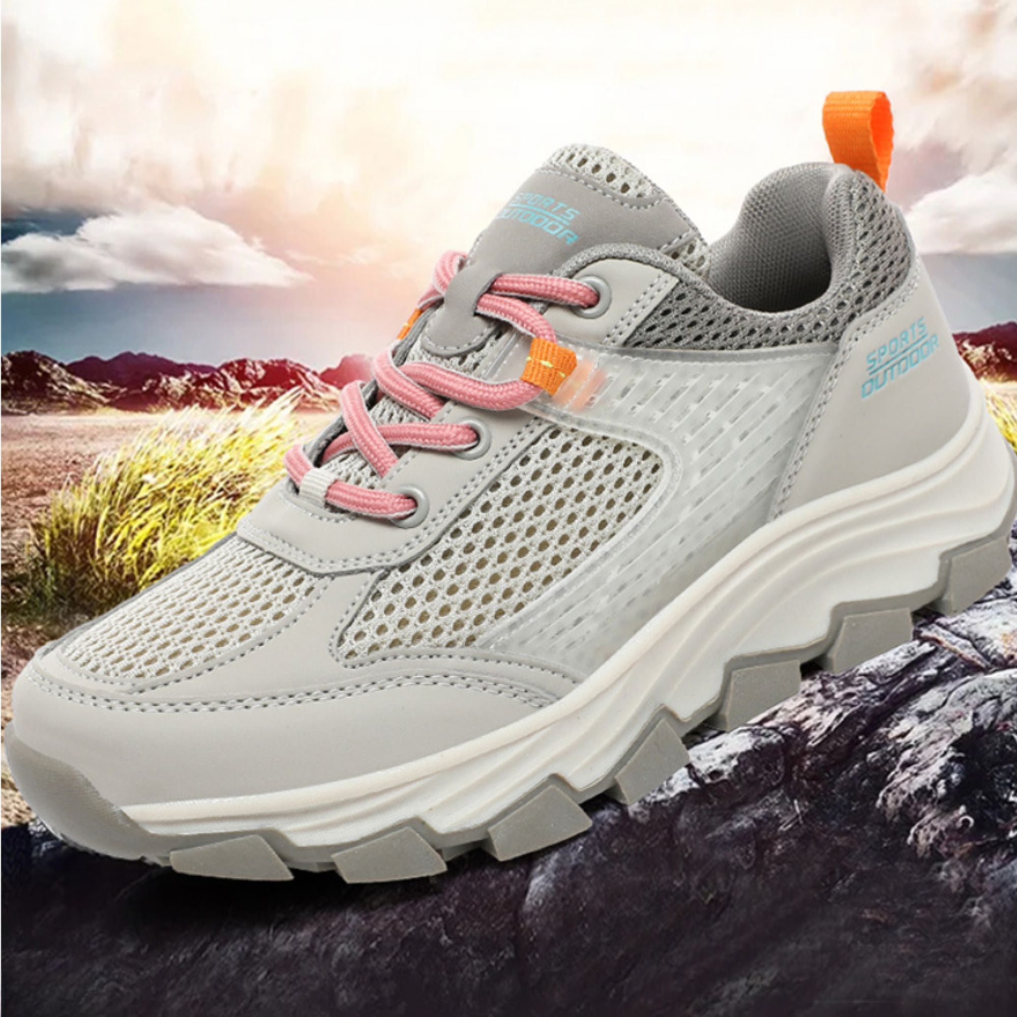 PPCHVOMEY Women's Hiking Sneakers Breathable Lightweight Walking Shoes Orthopedic Support Arch Comfort Trail Running Gym Workout Shoes