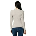 thumbnail image 4 of Lightweight Ribbed Mock Turtleneck for Women-Slim Fit, 4 of 6