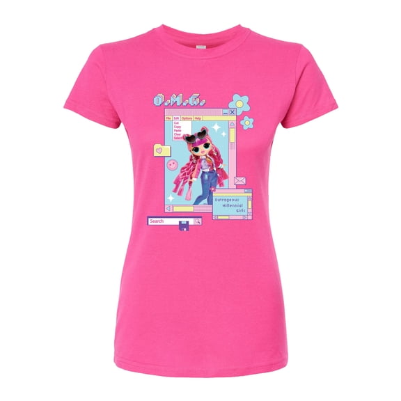 LOL OMG! Fashion Dolls - Outrageous Millennial Girls - Juniors Fitted Graphic T-Shirt