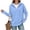 Light Blue, variant on MLCDZ Womens Sweatshirt 1/4 Half Zip Pullover Casual Long Sleeve Collared Lightweight Sweatshirts Fall Outdoor Sports Holiday Party Tops with Pockets