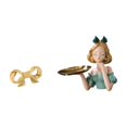 thumbnail image 6 of Furniture Handle Brass Bowknot Cabinet Pull Resin Princess Statue Storage Tray for Kitchen Bathroom Living Room Decor, 6 of 8