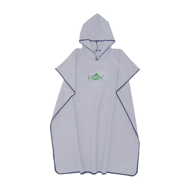 jinwen Surf Poncho Changing Robe, Adult Fast Dry Microfiber Wetsuit Changing Towel, Lightweight Hooded Rope for Surfing Beach Swim Water Sports Grey