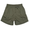 thumbnail image 2 of Nexus Clothing Men Basic Solid Mesh Breathable Mesh Shorts (Olive), 2 of 2
