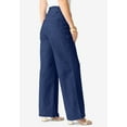thumbnail image 3 of Roaman's Women's Plus Size Tall Iconic Wide Leg Jean, 3 of 5