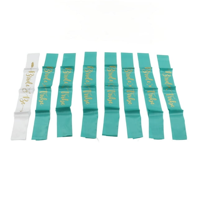 Bride Bridesmaid Sash, Bridesmaid Sash Set Multi Purpose 8Pcs Stylish Appearance Material For Party Decoration White Green