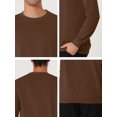thumbnail image 6 of Lars Amadeus Men's Casual Long Sleeve Solid Color Basic Round Neck Pullover Sweatshirt, 6 of 6