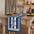 thumbnail image 2 of Table Runners 120 Inches Long Dress Scarves, Navy Blue Anchor Farmhouse Coffee/Dining/Kitchen Table Runner for Living Room, Nautical Summer Beach Coastal Ocean 13x120 Inch, 2 of 9