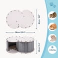 thumbnail image 2 of Lit Tunnel pour Chat avec Coussin Doux, Aire de Jeux Intérieure pour Animaux de Compagnie, pour Exercice, Gratte-Croix et Repos, 2 of 6