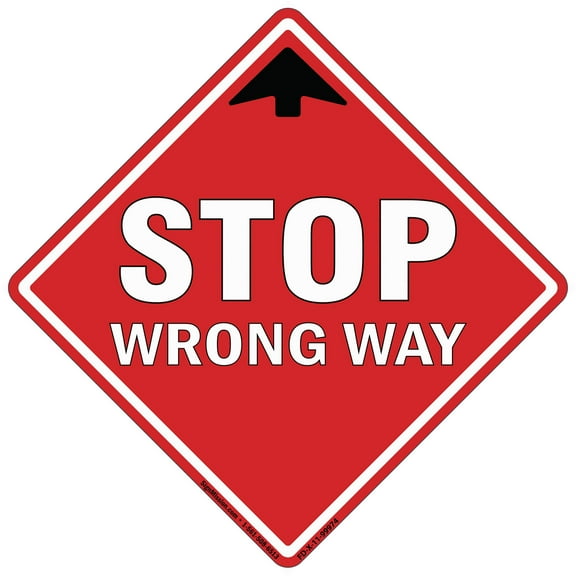 Coronavirus Stop Wrong Way Non-Slip Floor Graphic | Vinyl Decal | Protect Your Business, Work Place & Customers | Made in The USA
