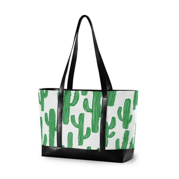 FORMRS Laptop Tote Bag for Women with 15.6" Computer Compartments Handbag, Cactus Pattern