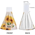 thumbnail image 3 of GZHJMY Custom Yellow Sunflowers Hanging Kitchen Towel Personalized Your Name Hand Towel 2 Pcs Absorbent Hanging Tie Towels for Bathroom Laundry Room Kitchen 12 x 17 Inches, 3 of 6