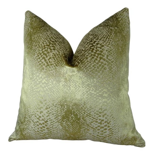 Plutus Hidden World Gold Handmade Throw Pillow, (16" x 16")