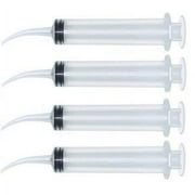 4 Monoject 12ml Oral Irrigators with Tapered Deep Reach Tips for Crowns, Bridges, Oral Pockets and More - 12ml