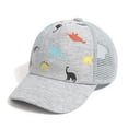 thumbnail image 5 of Kids Sun Hat Age 0-5Y Casual Dinosaur Printed Toddler Baseball Hat Sun Hat Adjustable (2-5 YEARS) NAVY BLUE, 5 of 8
