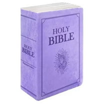 Bible Pillow，The Holy Bible Pillow Plush - Book Shape，That Opens Christian Holy Bible Stuff Religious Party Favors Gifts (Purple)