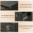thumbnail image 7 of Black 5 Drawer Dresser for Bedroom, 48" Tall Wood Dresser & Chests of Drawers with Deep Drawers, Modern Chest Organizer with Metal Handles for Living Room, Hallway, Entryway, 7 of 7