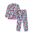 thumbnail image 2 of Bingfone Men'S Pajama Set 2 Piece Loungewear Pjs, Long Sleeve With Pajama Pants-Cherry, 2 of 9