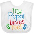 thumbnail image 3 of Inktastic My Poppi Loves Me Boys or Girls Baby Bib, 3 of 4