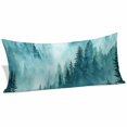 thumbnail image 2 of Teal Mountain Body Pillow Covers 20"x60", Misty Forest Nature Woodland Pine Tree Landscape Soft Brushed Microfiber Breathable Throw Pillow Covers, Pillowcase with Zipper for Couch Sofa Bedroom, 2 of 9