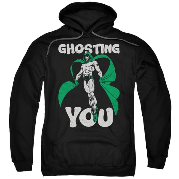 JLA Justice League Ghosting Adult Pullover Hoodie Sweatshirt Black