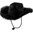 thumbnail image 2 of Weikingp Cowboy Hats for Women Sunhat Women Hat with Feather Feather Brim Size Cowboy Hat with Feathers for Costume Party Play Dress Up Outfits for Women Wide Brim Hats for Women One Size Clearance！, 2 of 4