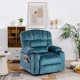 thumbnail image 3 of Colerline 23.6" Wide Super Soft and Oversize  Modern Design Velvet Upholstered Manual Recliner Chair for Adults, Blue, 3 of 8