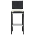 thumbnail image 2 of vidaXL 7 Piece Outdoor Bar Set with Cushions Poly Rattan Black, 2 of 5