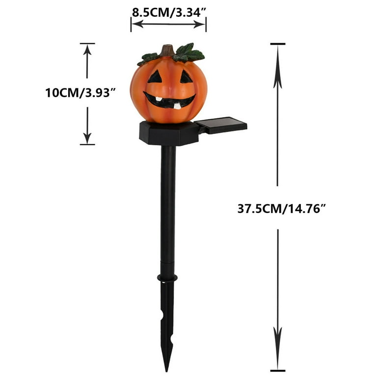 Halloween Lampe Solaire Exterieure, 2 Pièces 16LED Lumières