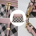 thumbnail image 2 of MKF Collection Suki Checkered Vegan Leather Women's Crossbody Handbag by Mia K. - Black, 2 of 6
