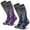 B-Purple and Navy blue, variant on Loritta Women Merino Wool Ski Socks for Women 2 Pairs,Size 10-13