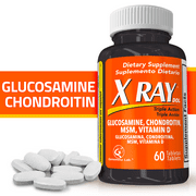 X Ray Triple Action Joint Health Supplement, Glucosamine Chondroitin, MSM, Vitamin D, 60 CT