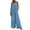 jumpsuits for women-Blue, variant on UPPADA Wide Leg Jumpsuits For Women Dressy Party Rompers Casual Loose Solid Coveralls Spaghetti Strap Stretch Long Pants
