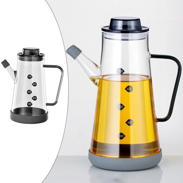 Dispensador de vinagre de condimento perfecl sin goteo 700ml gris Botella de aceite