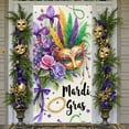 thumbnail image 3 of Colorful Lobster Mardi Gras Banner Cartoon Festival Display Beaded Necklace Gold Ornament Lobster Backdrop for Mardi Gras Celebration Carnival Party Photo Shoot, 3 of 3