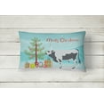 thumbnail image 2 of Carolines Treasures BB9191PW1216 Hungarian Grey Steppe Cow Christmas Canvas Fabric Decorative Pillow, Teal, 12H x16W,, 2 of 3