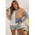 thumbnail image 5 of Ahlaray Elevate Your Style with Our Trendy Brown Colorblock Sweater!, 5 of 8