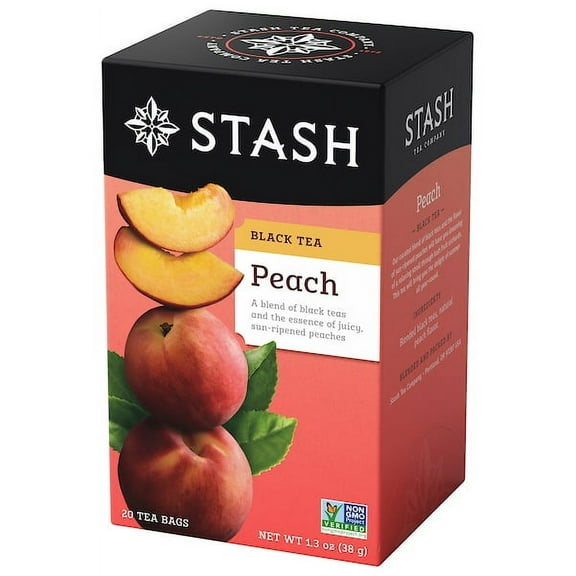 Stash Tea Peach Black Tea, 20 Ct, 1.3 Oz