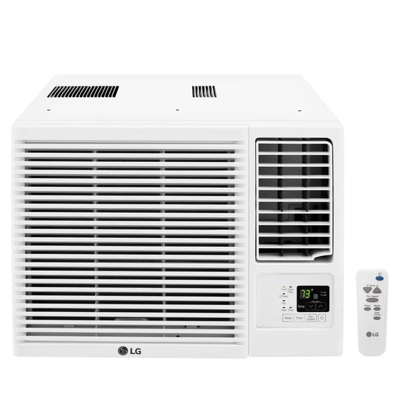 LG 23,000 BTU 230V Window-Mounted Air Conditioner with 11,600 BTU Supplemental Heat Function, LW2423HR