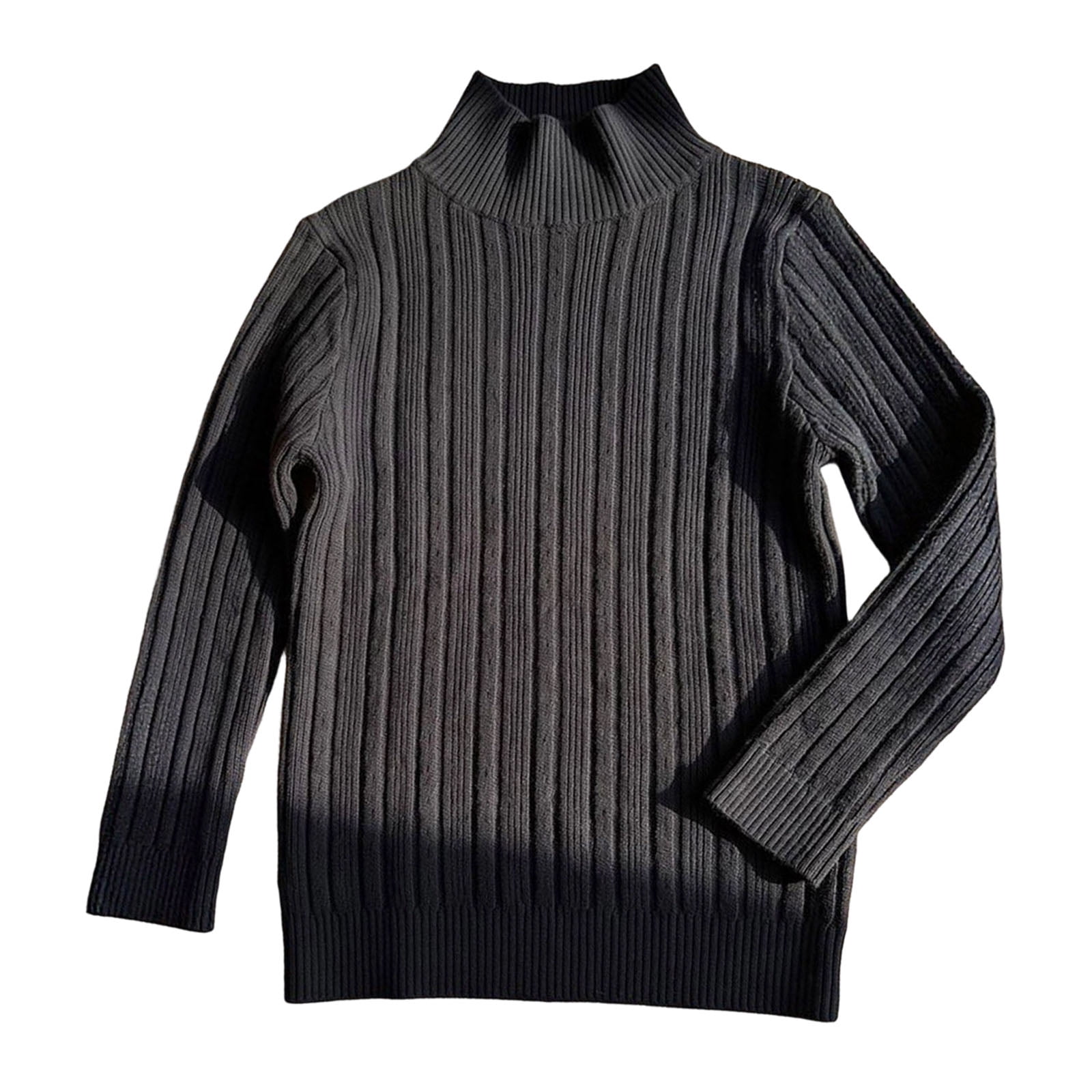 QGJZVUNL Long Sleeve Shirts for Girls and Boys Ribbed Slim Fit Pullover Tops Fall Winter Base Layer Shirt Size 9-10 Years