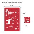 thumbnail image 2 of Prácticos de costa de la estera de tabla de la Navidad, prácticos de costa impresos de los manteles individuales del Pvc, 2 of 5