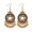 Beige, variant on AYYUFE Women Ethnic Tassel Disc Flower Bead Pendant Long Dangle Hook Earring Jewelry Alloy Red