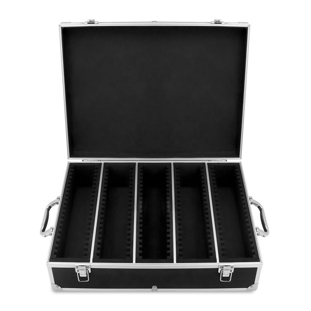 QWORK Coin Storage Box, 100 Graded Coin Slab Case, Trading Card Storage Box for PCGS, NGC & More, Coin Holder Display Case, Coin Collection Supplies, Black