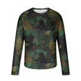 thumbnail image 5 of Jinhomg Mens Camouflage Shirts Big and Tall Comfy Long Sleeve Crew Neck Blouses Slim Fit Spring Outdoor Athletic Tops Sportswear Fall Saving Army Green S, 5 of 6