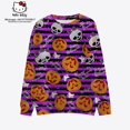 thumbnail image 1 of Hello Kitty-Sudadera holgada de Halloween para mujer, suéter Retro con estampado de calabaza, manga larga, cuello redondo, gran tamaño, Funn, 1 of 4